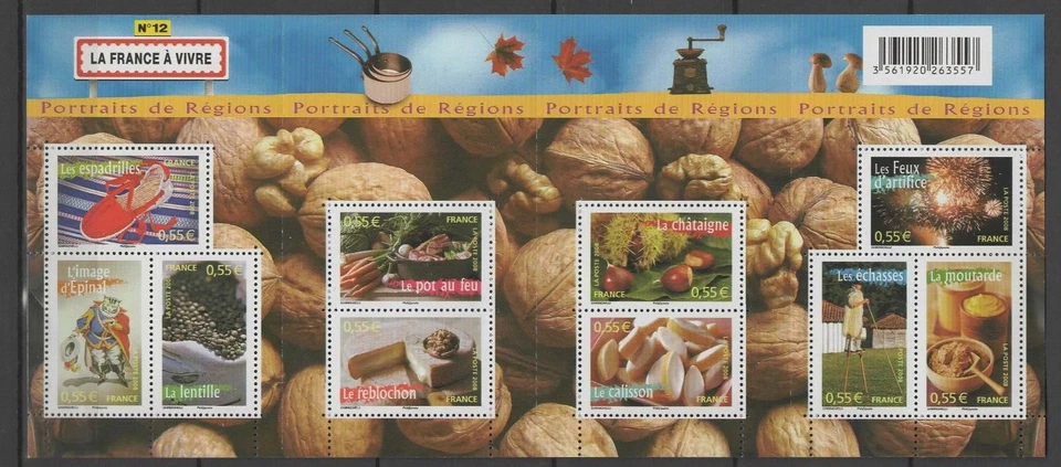 France - Bloc Feuillet 4260 à 426 - Les portraits de régions - La France à voir - Photo 1/1