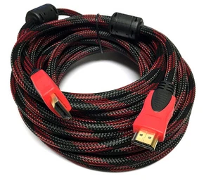 Premium 15ft HDMI Cable 1.3 Bluray 3D TV DVD PS3 HDTV Xbox LCD LED 1080P Red Us - Picture 1 of 11