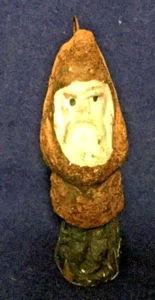 1920's Antique Germany Belsnickle Orange Papier Mache w/ Metal Hanging Loop B112 - Picture 1 of 8