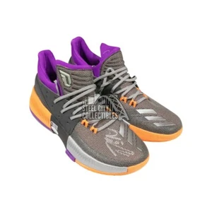 Damian Lillard Autographed adidas Basketball Shoes - JSA COA (Orange and Purple) - Picture 1 of 1