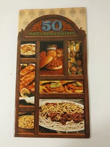 Vintage Hunt Wesson 50 Famous Manwich Recipes COLLECTIBLE Cookbook Sloopy-Joe - Picture 1 of 6
