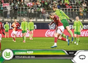 2024-25 TOPPS NOW UWCL UEFA CARD WOLFSBURG ALEXANDRA POPP #10 GETS HAT TRICK - Picture 1 of 1