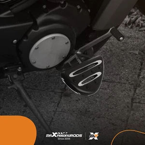 CNC Black Cut Male Mount Rear Foot Pegs Floorboard For Harley Dyna Sportster - Picture 1 of 12