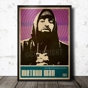 Póster artístico Method Man Hip Hop música rap NWA Wu Tang Clan - Imagen 1 de 1