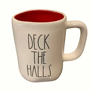 Taza de Navidad Rae Dunn taza de cerámica roja magenta cubierta de granja decoración de pasillos - Imagen 1 de 8