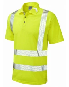 Leo Broadsands Alta Visibilidad ISO 20471:2 Coolviz Ultra Amarillo Polo - Imagen 1 de 1