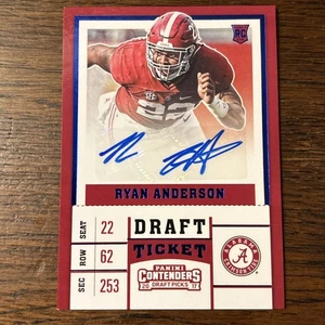 2017 Panini Contenders Draft Picks - College Ticket Ryan Anderson #244 (AU, RC) - Picture 1 of 2