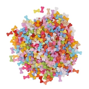 1000Pcs Dog Bone Buttons Cute Dog Bone Two Holes Plastic Craft Buttons - Picture 1 of 12