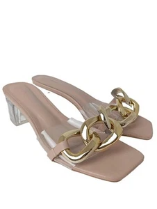 BELLUCCI Sandalias con tacón Mujeres Talla EU 39 nude-color oro estilo fiesta - Imagen 1 de 5