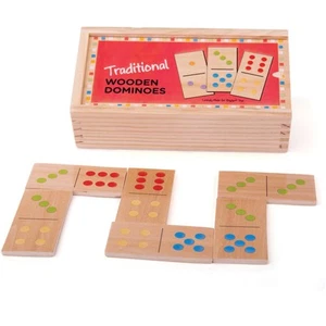 Bigjigs Toys traditionelle Kinderdominos aus Holz - 28 Dominos mit Aufbewahrungsbox - Bild 1 von 1