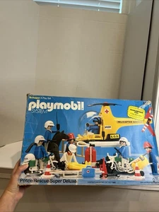Vintage Schaper Playmobil Police Rescue Super Deluxe Set 1904 Original Box - Picture 1 of 17