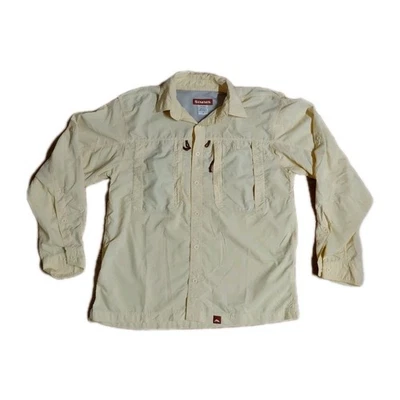 Camisa de pesca Simms Guide amarilla ventilada enrollable manga larga para hombre mediana Foto 1 de 4