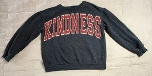 Art Class Kindness Black Kids Girls XL Crewneck Ribbed Pullover Sweatshirt - Picture 1 of 9