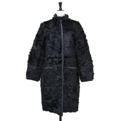 Abrigo ETRO Negro Talla: 42 (m) Piel Abajo Reversible Cuello Largo Usado BEEG-0 Foto 1 de 4