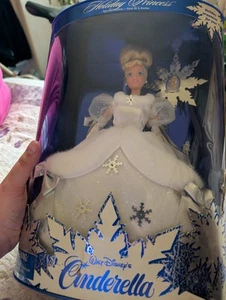 Vintage 1996 Disney Cinderella Holiday Princess Barbie Doll #16090  - Picture 1 of 5