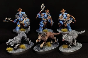 Wolf Guard Headtakers painted Warhammer 40k Space Wolves Primaris Space Marines - Picture 1 of 2
