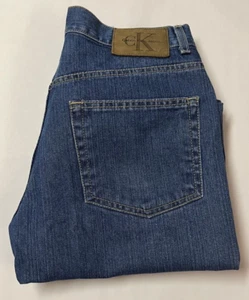 "Pantalones de mezclilla para hombre Calvin Klein talla 33"" x 32"" doble lavado con piedras MG94A78C ¡Usados en excelente estado! - Imagen 1 de 8