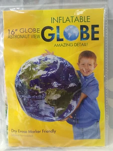 Planet Earth Inflatable GLOBE, View from Space, Size 16 inch NEW #TXBIN - Picture 1 of 3