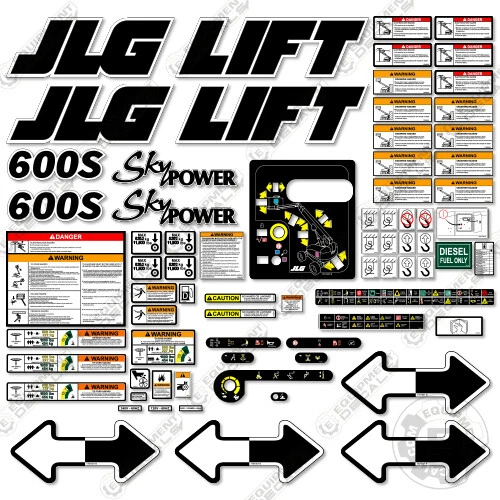 Fits JLG 600S Decal Kit Boom Lift Sky Power Sticker Set - 7 Year 3M Vinyl!  - Image 1 of 1