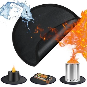 12'' Fire Pit Mat for Mesa Firepits, Round Fireproof Under Grill Mat, Oil-Pro... - Picture 1 of 6
