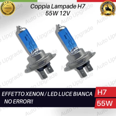 COPPIA LAMPADE LAMPADINE LUCI H7 EFFETTO XENON LED LUCE BIANCA NUOVO MODELLO - Immagine 1 di 4