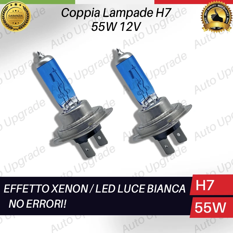 COPPIA LAMPADE LAMPADINE LUCI H7 EFFETTO XENON LED LUCE BIANCA NUOVO MODELLO - Immagine 1 di 4