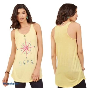ModCloth Fervour Classic Navigation gelbes Tanktop Large - Bild 1 von 6