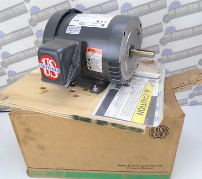 NIDEC - US MOTORS - PN: U13S2AC - 1/3-HP, 1765 RPM - 56C - F004 - (NEW in BOX) - Image 1 of 4