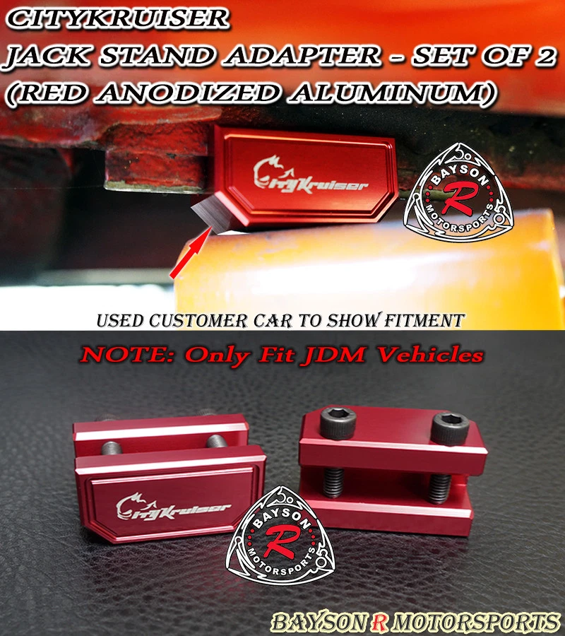 Adaptador de suporte CityKruiser quadro trilho piso Jack (2x) [alumínio anodizado vermelho] - Imagem 1 de 1