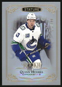 2019-20 Upper Deck Stature #118 Quinn Hughes Rookie Card /399