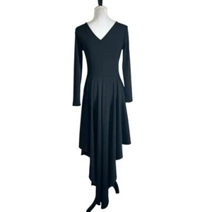 Womens Size M Black High Low Hem Dress Stretch Party Whimsigoth Dramatic - Imagen 1 de 10