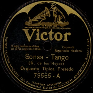 ORQU. TIPICA FRESEDO -TANGO ARGENTINO- Sonsa /..mi Barrio Schellack 78rpm S3050 - Bild 1 von 2