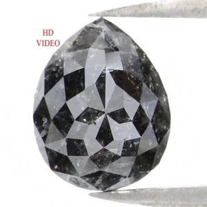 2.45 CT Natural Loose Pear Shape Diamond 9.20 MM Salt And Pepper Diamond KQ2005 - Picture 1 of 8