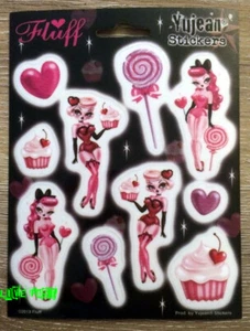 SUGAR DOLLS VINTAGE GIRL DECAL STICKER SET BY FLUFF 1950s mid century art deco  - Picture 1 of 1