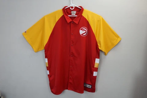 Majestic Hardwood Classics Atlanta Hawks Warm Up Jersey Men's Size 3XL Cover