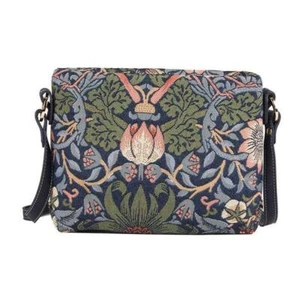 Signare Tapestry Strawberry Thief Blau Umhängetasche Schultertasche für Damen - Bild 1 von 5