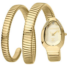 Just Cavalli Women's Signature Snake Gold Dial Watch - JC1L209M0035