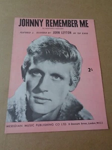 John Leyton - Johnny Remember Me RGM sheet music - Picture 1 of 1