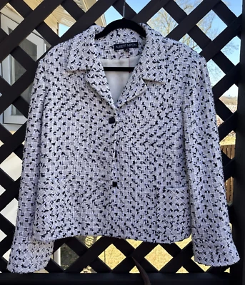 CHAQUETA BLAZER VINTAGE ALBERT NIPON BLANCO Y NEGRO TALLA 16 Foto 1 de 4