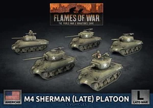 Flames of War American M4 Sherman (spät 75 mm) (x5 Kunststoff) - Bild 1 von 1