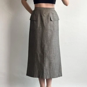 Comme des Garcons rare vintage 90s (1995) brown/gray cargo pocket maxi skirt s - Picture 1 of 8