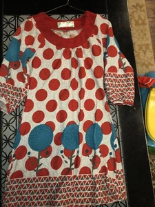 Sz Junior Small Medium S M The Pants Store Gray Red Blue Dress Midi - Foto 1 di 3