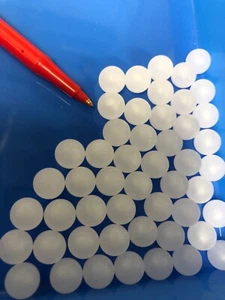 Menge 50 Matt Weiß Ohne Loch Perlen 10,1 mm 0,398 Zoll Durchmesser Klasse 2 Teile-Nr. M-00014 - Bild 1 von 4