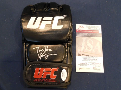 Thug Rose Namajunas Signed Black UFC Glove JSA COA Cover
