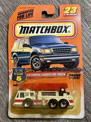 Matchbox Extending Ladder Fire Truck #23 Series 4 To The Rescue Vintage 1997 - Image 1 of 4