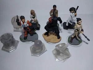 Disney Infinity Star Wars 3.0 Figures Lot Of 6 Missing Light Saber 10 Piece Set - Picture 1 of 7