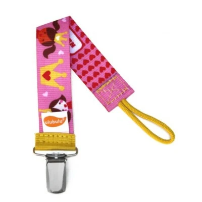 Princess Pacifier Clip - Ulubulu Baby Girl Binky Clip works with all pacifiers - Image 1 of 3