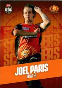 2019 2020 PERTH SCORCHERS BBL Cricket Card JOEL PARIS - Picture 1 of 2