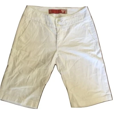 Unisex Boy Guess Usa Cotton White Shorts Size 27 No Pants - Image 1 of 4