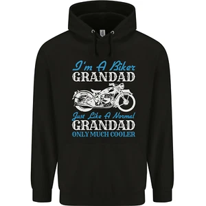 Biker Grandad Grandparents Day Motorcycle Bike Childrens Kids Hoodie - Picture 1 of 3